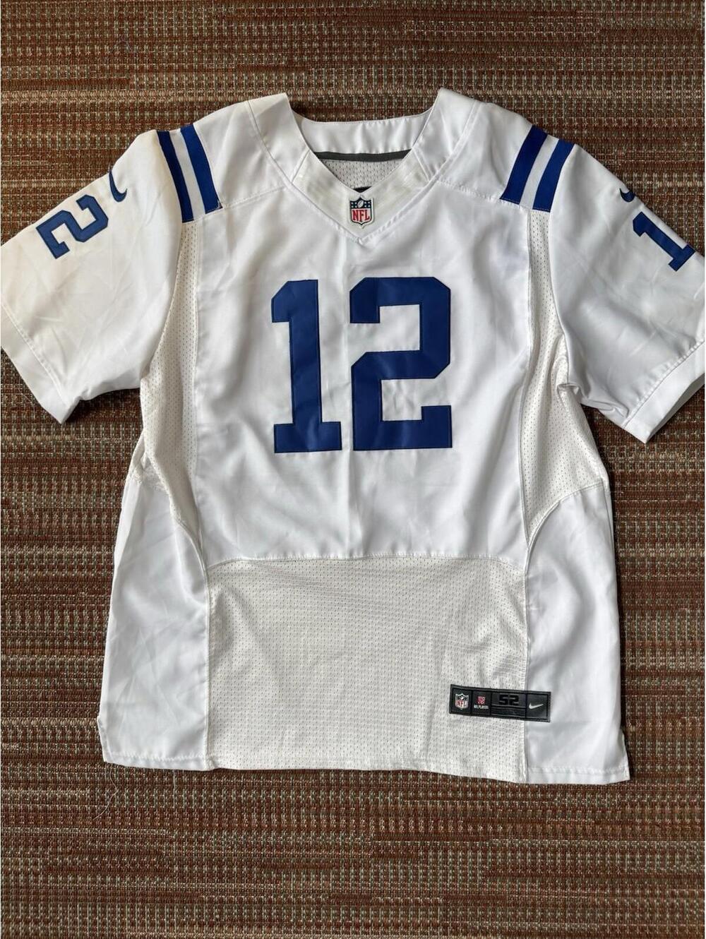 Andrew Luck #12 Colts Nike On Field Jersey – Size 52 – Facsimile Signature